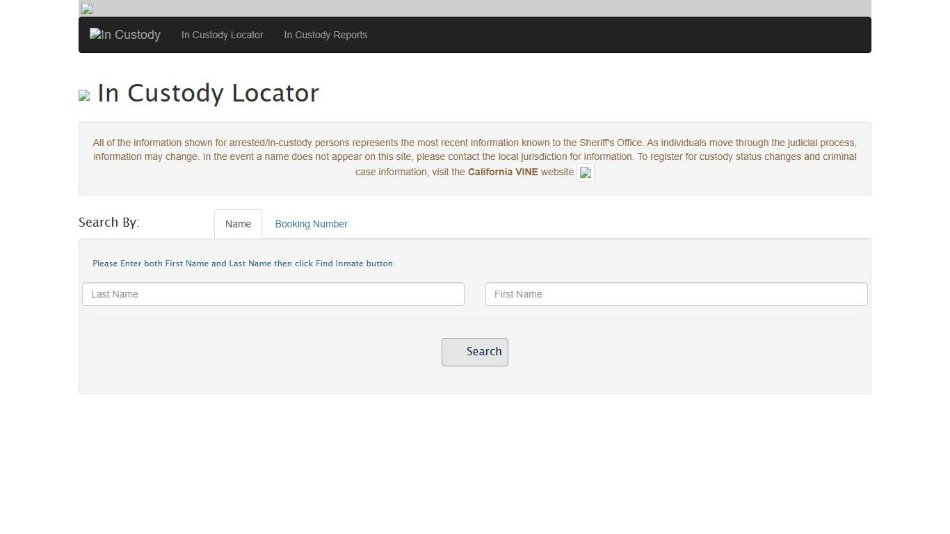 In Custody Locator